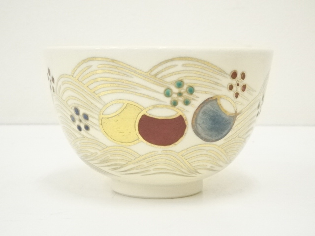 道具 ] - 道具 京焼 御室窯造 三千家好ツボツボ青海波茶碗（前大徳福本